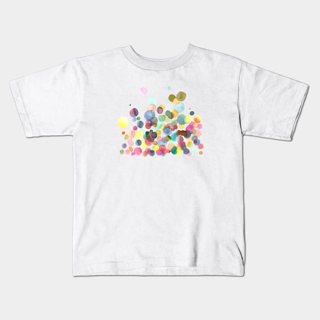 Watercolor Drops Kids T-Shirt by ninoladesign